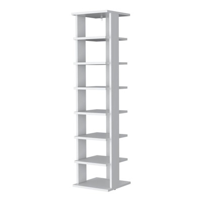 SEVOBAL Shoe Racks Tall Vertical Organizer with Bedroom Display Stand BedRoom Side Table for Living Spaces, White, 27.94"*11.7"*48.7"