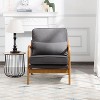 Vynxaria Brown/Beige/Gray/Black 25.4 Inch Accent Chairs with Arms and Soft Cushions, Great for Living Room, Bedroom, Office - 2 of 3