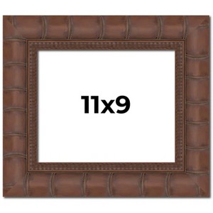 PosterPalooza | 11x9 Wide Bamboo Picture Frame, UV Acrylic, 4 Finishes - Brown, Black, Silver, and Natural - 1 of 4