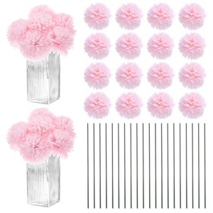 Unique Bargains Artificial Chrysanthemum Ball Flowers Silk Bouquets Real Touch 11 Inch 30 Pcs - 1 of 4