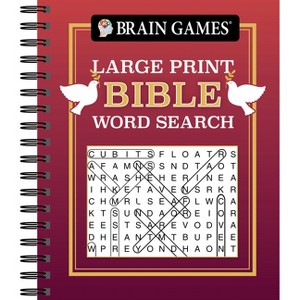 Brain Games - Large Print Bible Word Search (Red) - (Brain Games - Bible) by  Publications International Ltd & Brain Games (Spiral Bound) - 1 of 1