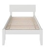 AFI Furnishings Orlando Twin Platform Bed with Open Footboard and Turbo Charger in White - 4 of 4