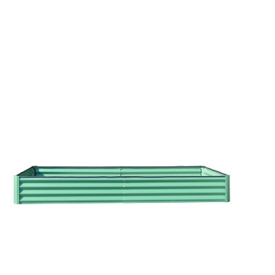 Syemin Metal Deep Root Planter Box Outdoor, Galvanized Garden Bed，or Vegetables, Flowers, Herbs, and Succulents, Green,94.49"*47.25"*11.81"