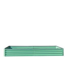 Syemin Metal Deep Root Planter Box Outdoor, Galvanized Garden Bed，or Vegetables, Flowers, Herbs, and Succulents, Green,94.49"*47.25"*11.81" - 1 of 4
