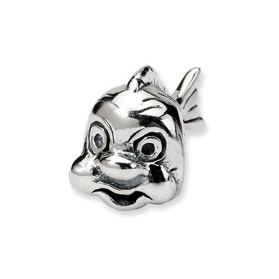 Black Bow Jewelry Sterling Silver Animated Fish Bead Charm