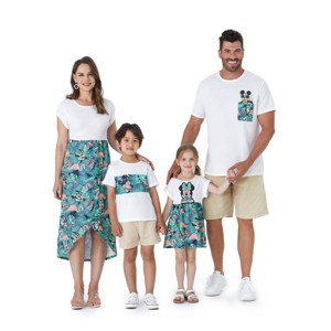 PATPAT Family Matching Outfits Disney Mickey and Friends Ruffled Cami Dresses and Striped T-Shirts Sets - 1 of 4