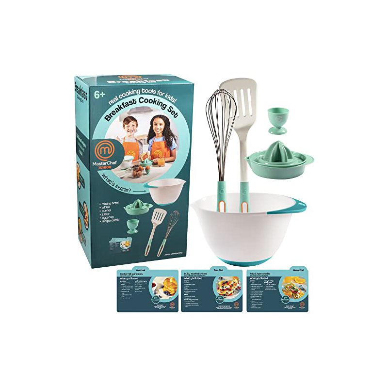 Jazwares MasterChef Junior Breakfast Cooking Set - Kit Includes Real Cooking Tools for Kids and Recipes  6pc, 1 of 5
