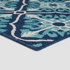 5'3" x 7' Morocco Trellis Outdoor Rug Ivory/Blue - Christopher Knight Home - 2 of 4