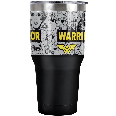 DC Wonder Woman Warrior Steel Tumbler 30oz Coffee Travel Mug