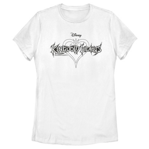 Women's Kingdom Hearts 1 Sketch Logo T-shirt - White - Large : Target