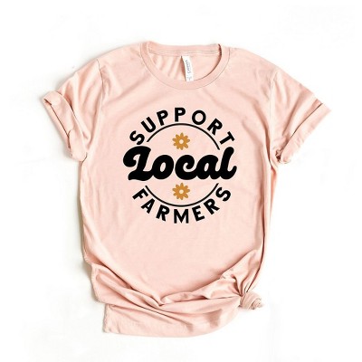 Simply Sage Market Women's Support Local Farmers Flowers  Short Sleeve Graphic Tee