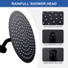 WOWOW 1-Spray Patterns with 1.8 GPM 8 in. Wall Mount Rain Fixed Shower Head in Brushed Nickel - 3 of 4
