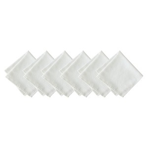 Villeroy & Boch - Bristow Solid Texture Napkins, Set of 6 -20x20 -White - 1 of 4