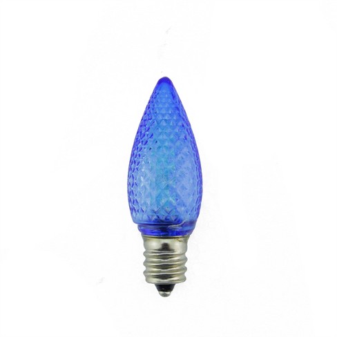 Northlight Pack of 4 Faceted Transparent Blue LED C7 Christmas Replacement Bulbs - image 1 of 1