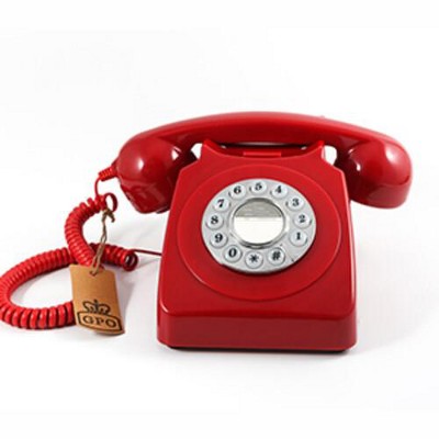 Gpo Retro Gpo746pbrd 746 Dektop Push Button Telephone - Red : Target