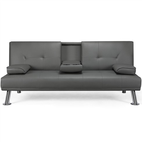 Yaheetech Black Convertible Sofa