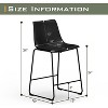 Dreama Retro Side Chair Dining Chair with Metal Legs for Kitchen, Living, Dining Room, Set of 2,The Pop Home - 2 of 4