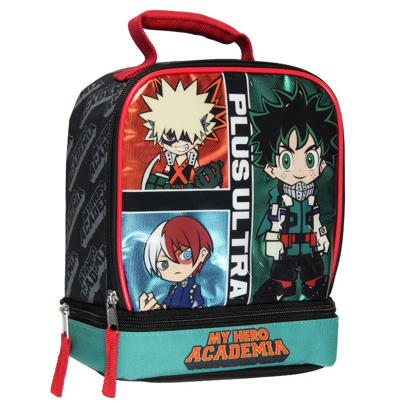 My Hero Academia Lunch Box Deku Bakugo Shoto Todoroki Plus Ultra Kids Lunch Bag Multicoloured, 1 of 7