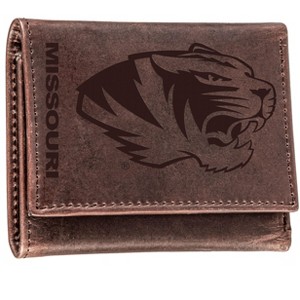 Evergreen NCAA Missouri Tigers Brown Leather Trifold Wallet Officially Licensed with Gift Box - 1 of 1