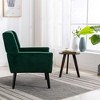CAVINAS Modern Ergonomics Accent Chair, Soft Linen Material Living Room Chair with Black Legs and Backrest - 3 of 4