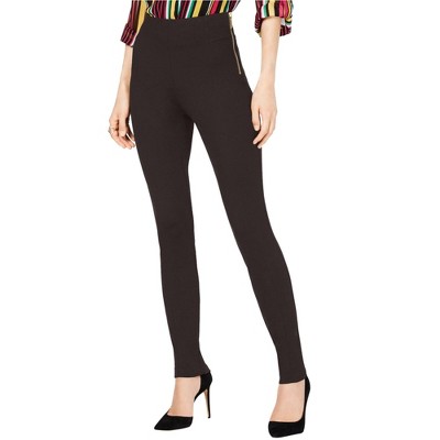 I.N.C International Concepts Womens Side Zippers Casual Leggings, Brown, 0