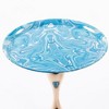 NicBex Mermaid Tail Round End Table Living Room, Metal Pedestal Side Table with Tray Top, Modern Bedroom Nightstand, Small Coffee Table, Small Table - 4 of 4
