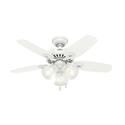 42 Builder Small Room Snow Led Lighted Ceiling Fan White Hunter