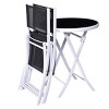 Costway 3 PCS Folding Bistro Table Chairs Set Garden Backyard Patio Furniture Black - 4 of 4
