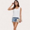 Anna-Kaci Women's Sleeveless Scoop Neck Tank Top with Keyhole Front Detail and Pleated Accents - 3 of 4
