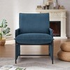 Small Living Room Accent Chair - Mid Century Modern Corduroy Upholstered Lounge Arm Reading Side Single Sofa Chair - 3 of 4