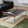 Coffee Table Modern with Flip Top and Stainless Steel Frame for Living Room 48.43in-3irtyhousy - 3 of 4
