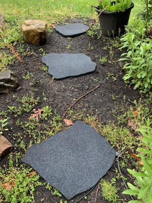 Flexon Rubber Slate Decorative Lawn And Garden Stepping Stones - Set Of ...