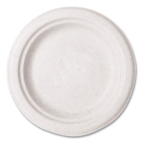 Vegware Molded Fiber Tableware, Plate, 6" Diameter, White, 1,000/Carton - image 1 of 4