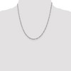 Black Bow Jewelry 2.25mm Sterling Silver, Solid Singapore Chain Necklace - 2 of 4