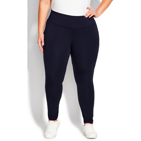 AVENUE | Women's Plus Size Supima® High Rise Legging Navy - tall - 14W/16W