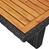 vidaXL Dining Table Brown and Black PE Rattan, Glass, Powder-Coated Steel - 4 of 4