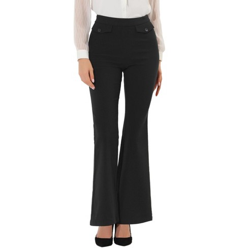 Allegra K Women's Business Elegant High Waist Stretch Flare Pants Work  Trousers Black X-small : Target