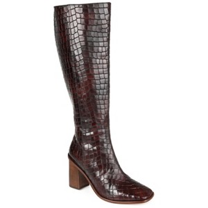 Journee Signature Wide Calf Women's Genuine Leather Tamori Boot - 1 of 4