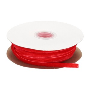 Unique Bargains Soft Single Face Spool Silky Velvet Ribbon for Bouquets DIY Gift Craft - 1 of 3