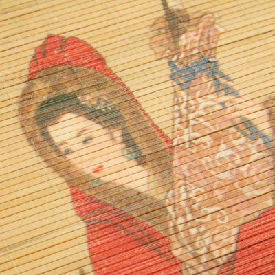 Asian Inspired Bamboo Scroll Wall Art Set, 10 x 26 Inch