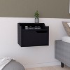 NicBex Floating Nightstand, Modern Night Stand Frame with Modern Dual-Tier Design, Wall Mounted Nightstand with Spacious Single Drawer - 2 of 4