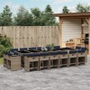 vidaXL Patio Dining Set Set of 16 Gray PE Rattan Large Foldable - 2 of 4