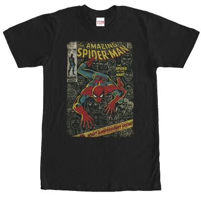 Spider-Man Men's Baseball Jersey, Sizes S-xl, Size: Large, Black