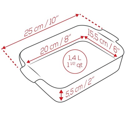 Ecru Ceramic Rectangular Casserole Dish, 11.25"