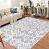 Geometric Area Rugs,Modern Washable Rugs for Living Room,Ultra-Thin Low Pile Large Carpet for Bedroom,Stain Resistant Non Slip - 2 of 4
