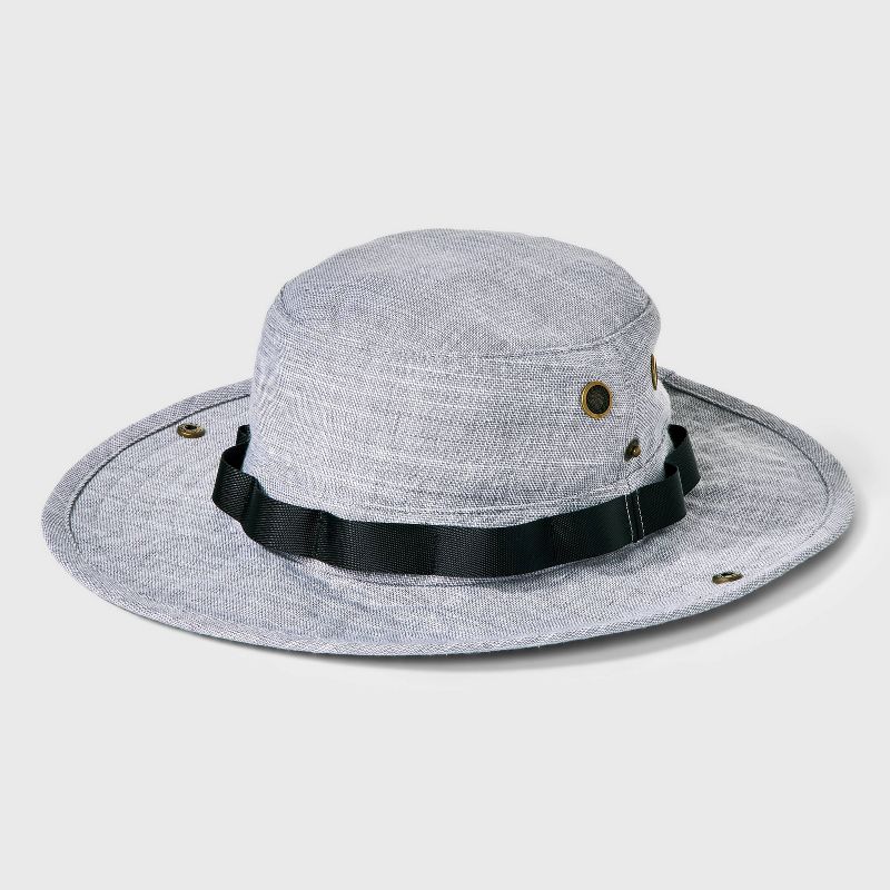 Men&#39;s Linen Boonie Bucket Hat with Black Cord - Goodfellow &#38; Co&#8482; Gray, 4 of 6