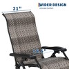 2-Piece Patio Rattan Folding Chair Set, Portable Foldable Rattan Chairs with Adjustable High Backrest & Widened Armrest, Outdoor Wicker Set - 4 of 4