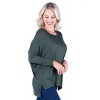 24seven Comfort Apparel Womens Oversized Long Sleeve Dolman Top - 2 of 4
