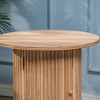 Nordlys Natural Solid Wood Side Table with Storage Modern Design Style Living Room - 3 of 4