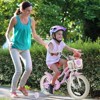 Gymax 14"/16"/18" Kids Bike Bicycle w/ Height Adjustable Handlebar & Seat Removable Basket Training Wheels for 3-5/4-7/4-8 Years Old Pink/Purple - 3 of 4